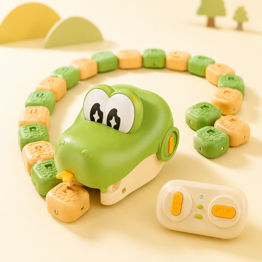 Hungry snake- Toy Remote Control Snake Interactive Magnetic Electric Devour Toy Cars STEM Educational Toys for Kids