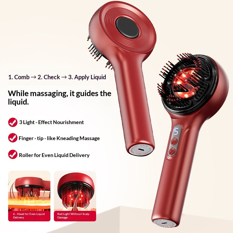 Electric Scalp Massage Comb Red Light Hair Brush Smart Scalp Massager Brush for Hair Growth High Quality Oil Applicator