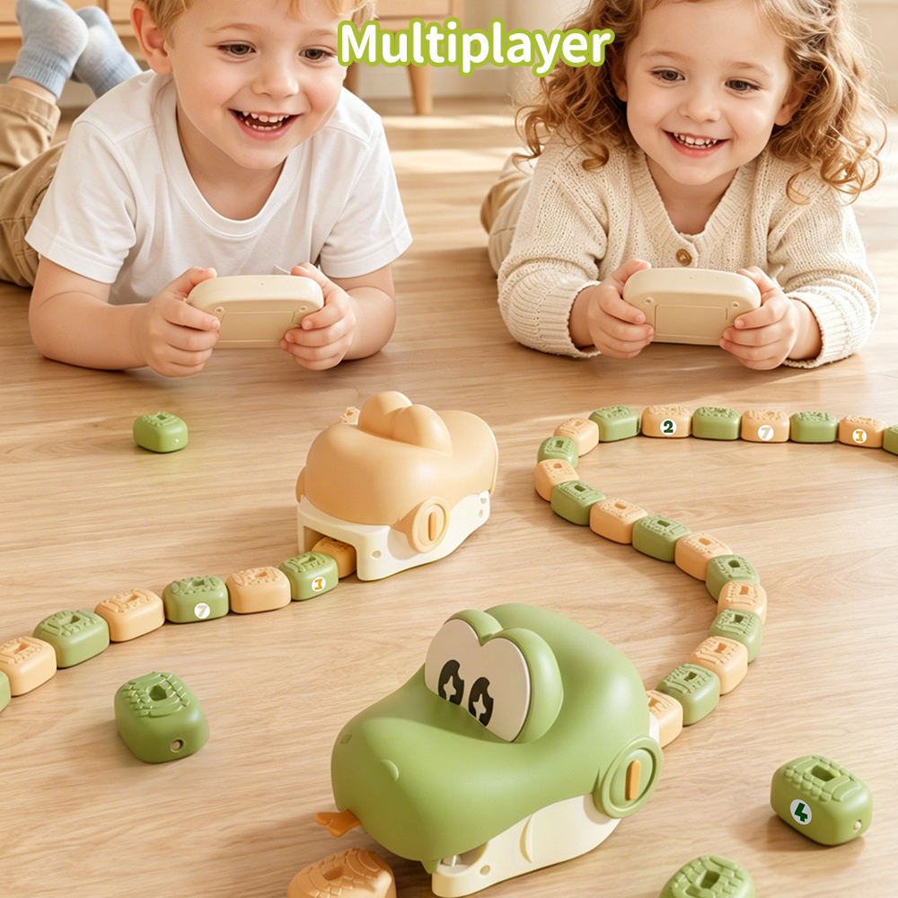 Hungry snake- Toy Remote Control Snake Interactive Magnetic Electric Devour Toy Cars STEM Educational Toys for Kids
