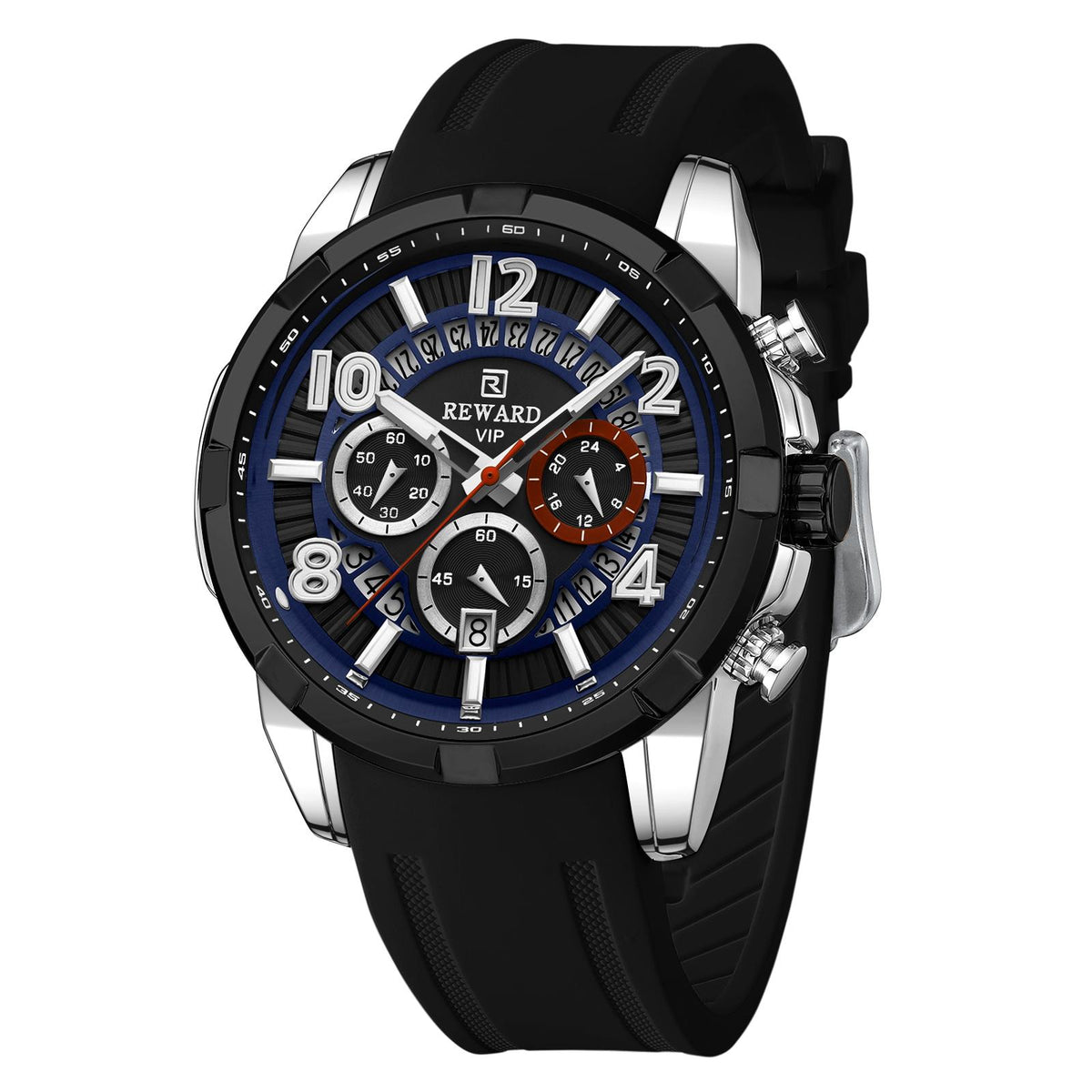 REWARD VIP Men’s Luxury Chronograph Timepiece – Striking 3D Dial, Luminous Display, Sport & Business Style, Water Resistant.