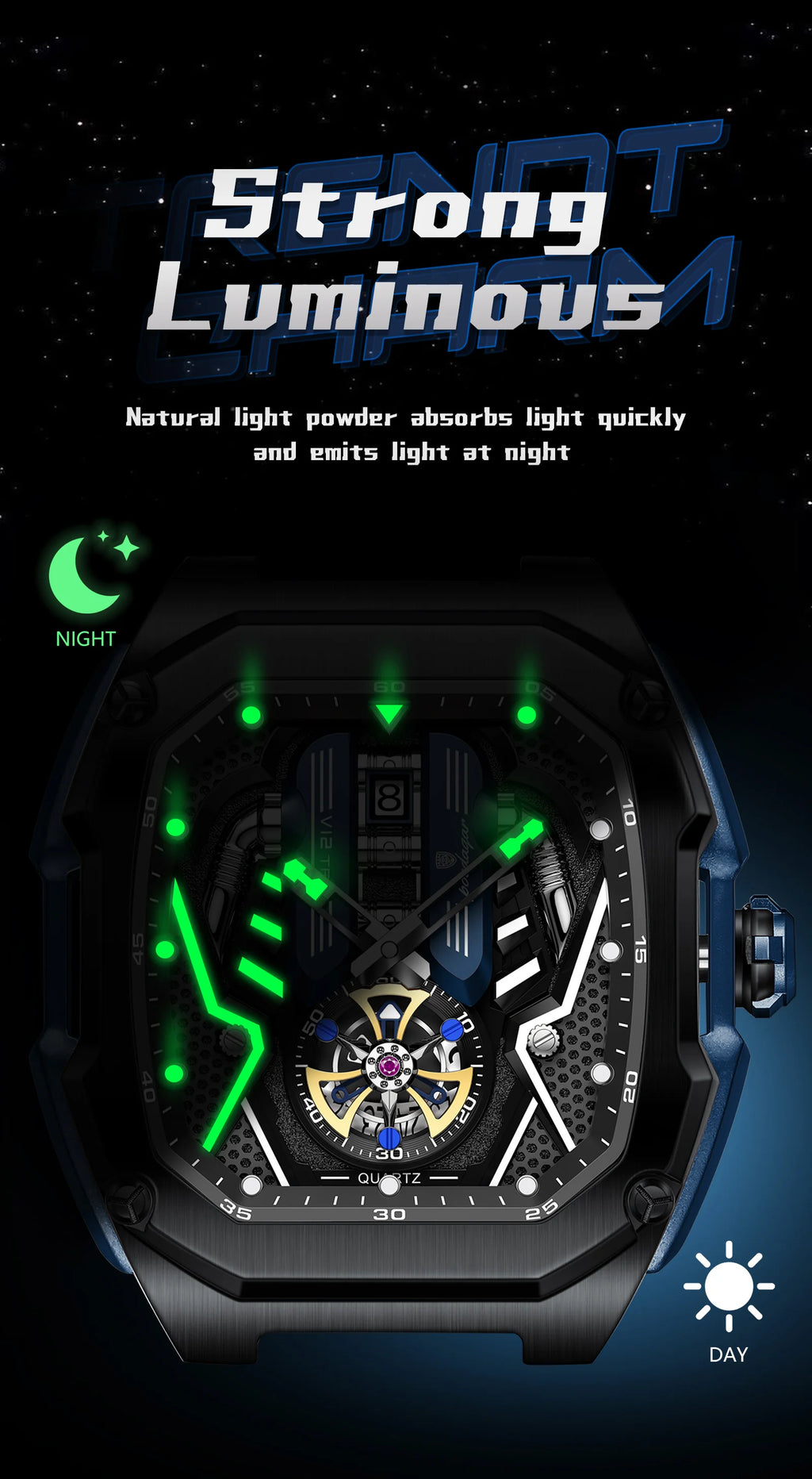 POEDAGAR Fashion Luxury Man Wristwatch Sport Waterproof Luminous Date Watches For Men Top Casual Quartz Silicone Men Watch Reloj