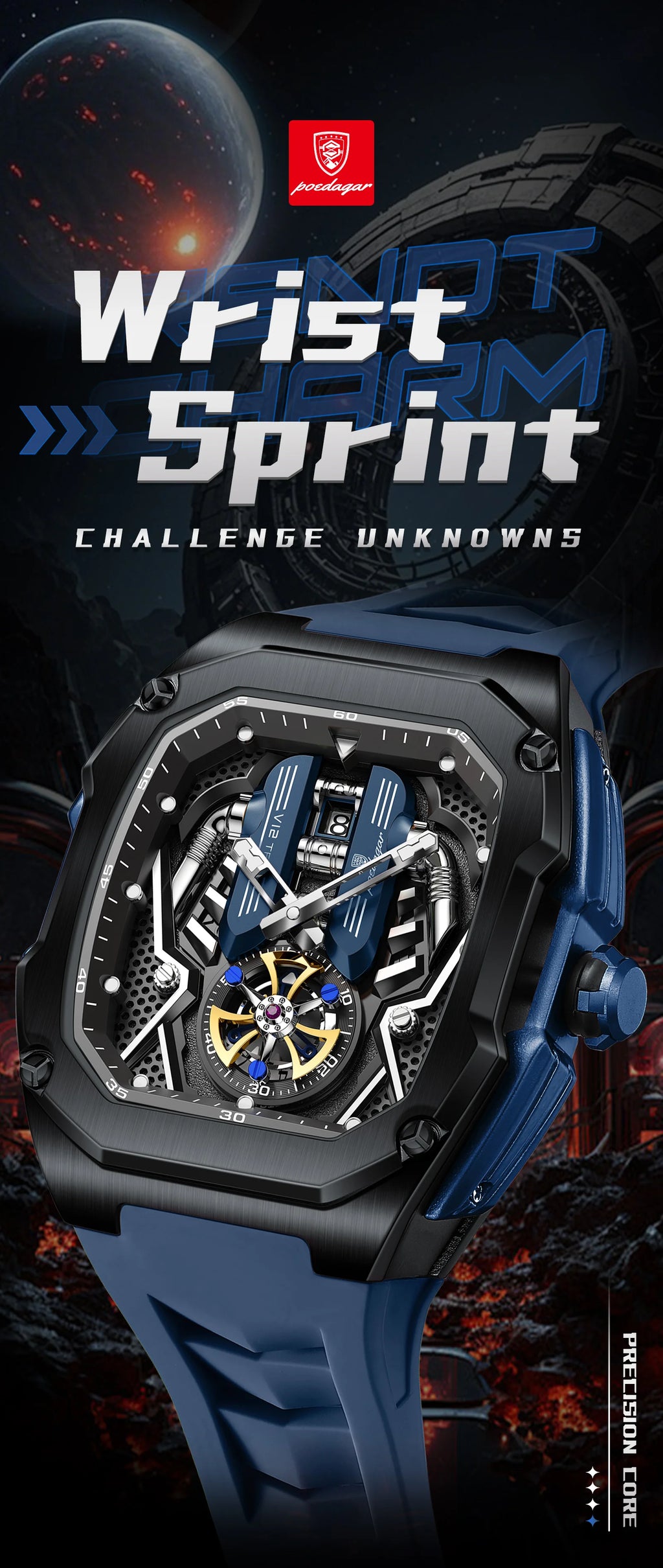 POEDAGAR Fashion Luxury Man Wristwatch Sport Waterproof Luminous Date Watches For Men Top Casual Quartz Silicone Men Watch Reloj